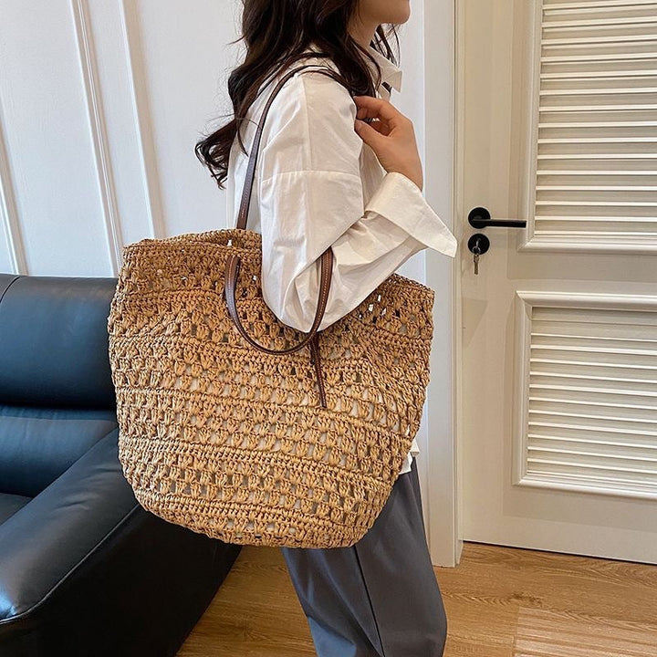 Handcrafted straw tote bag Kalsten