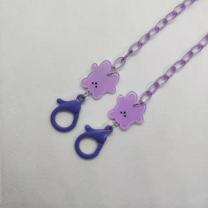 Playful glasses holder chain with floral motif Kalsten