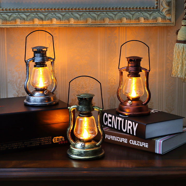 Antique-Inspired Solar LED Lantern With Glass Globe And Metal Handle Kalsten