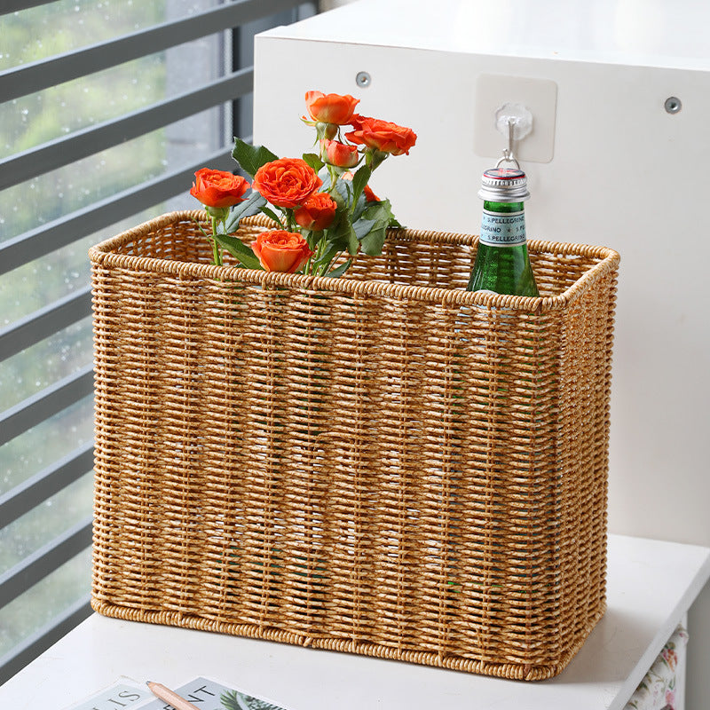 Stylish Rectangular Woven Storage Bin Kalsten