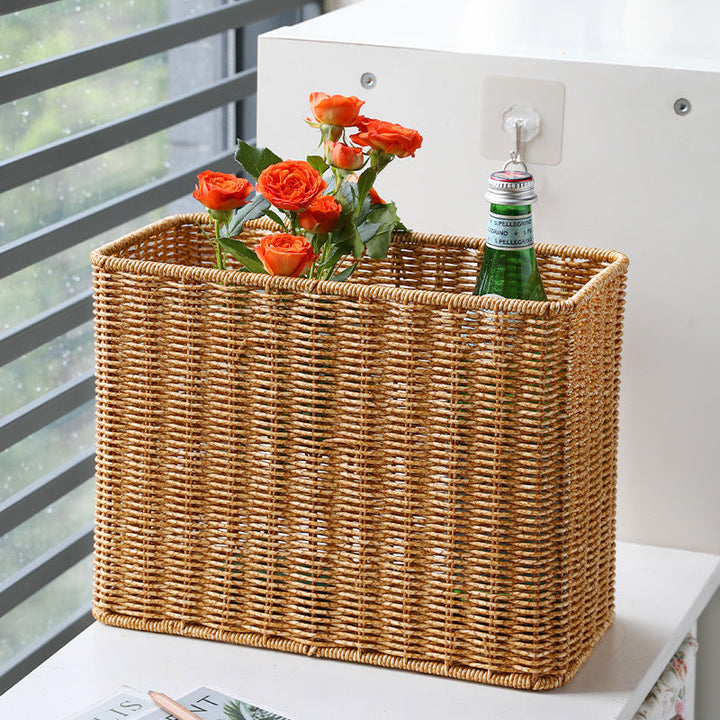 Stylish Rectangular Woven Storage Bin Kalsten