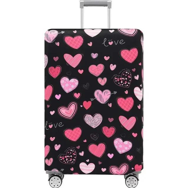 Unisex stretchable suitcase cover with cute alpaca design, elastic protective cover for hard-shell and fabric suitcases Kalsten