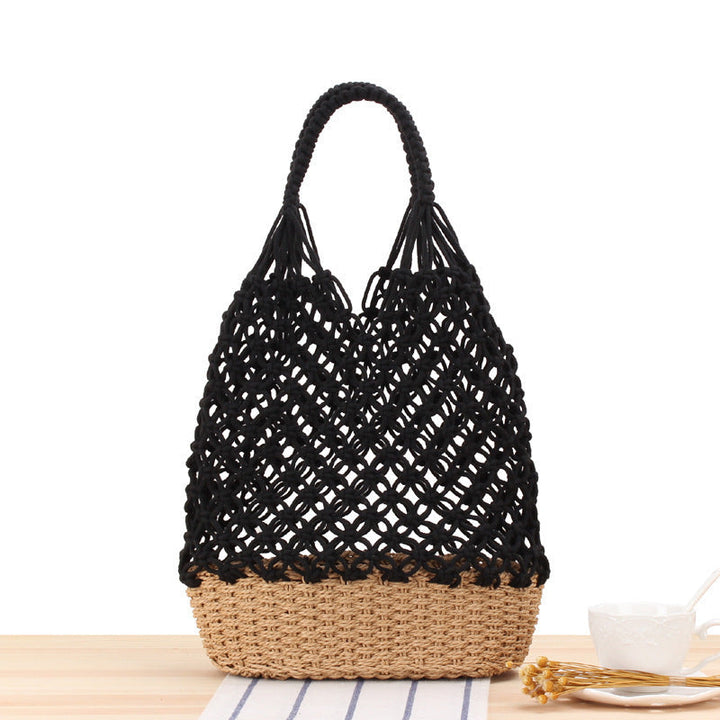 Designer Shoulder Bag Made of Woven Bast Kalsten