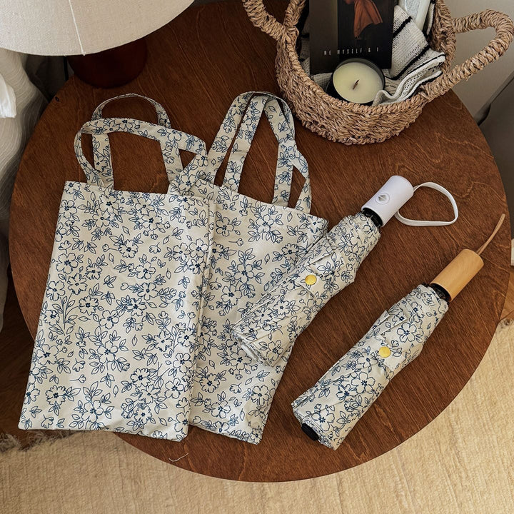 Women's Foldable Shopping Bag with Floral Design Kalsten