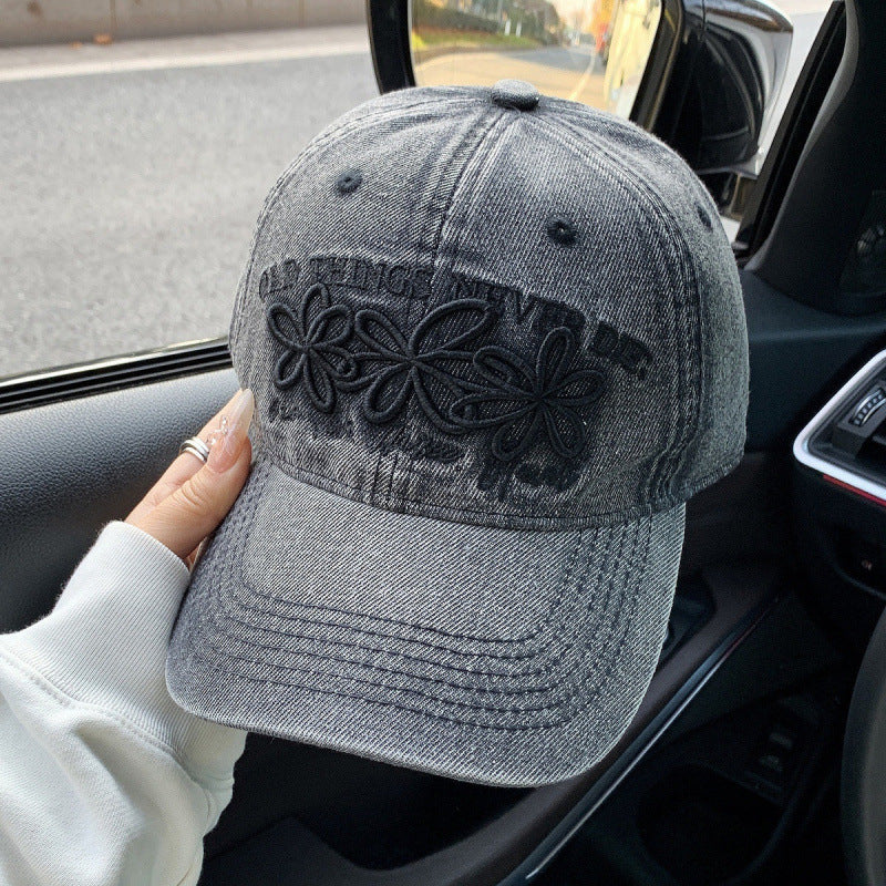 Women's Embroidered Denim Cap Kalsten