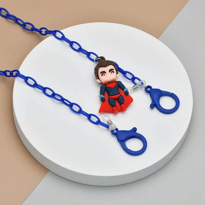 Playful glasses holder chain with figure pendant Kalsten