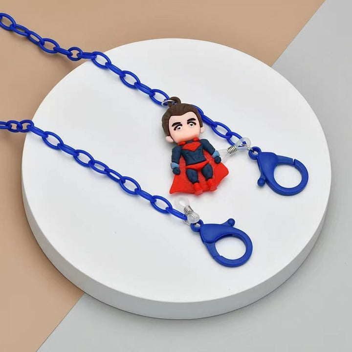 Playful glasses holder chain with figure pendant Kalsten