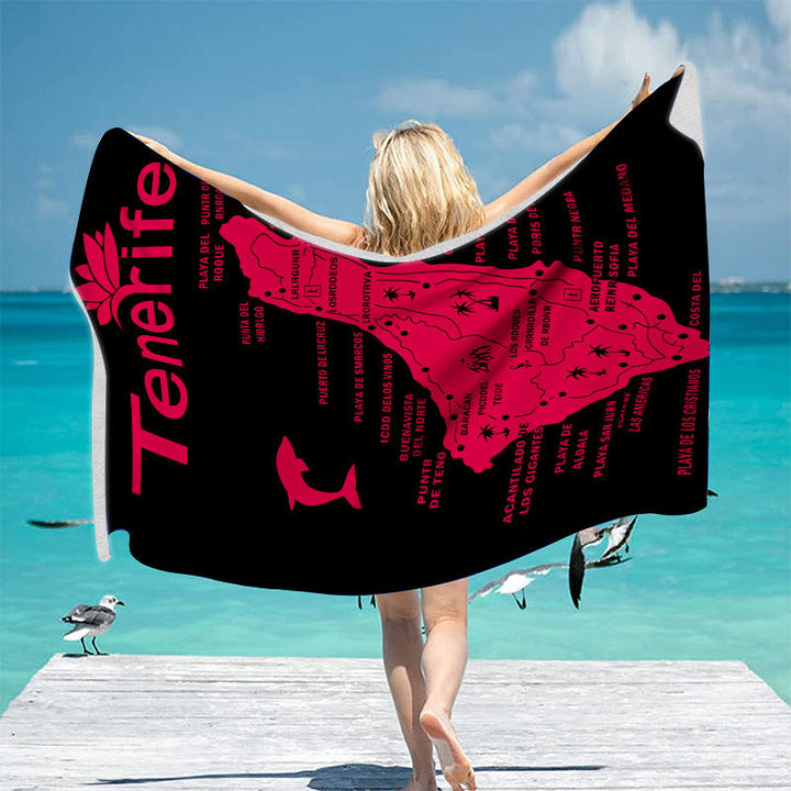 Beach towel with unique geographical motifs Kalsten