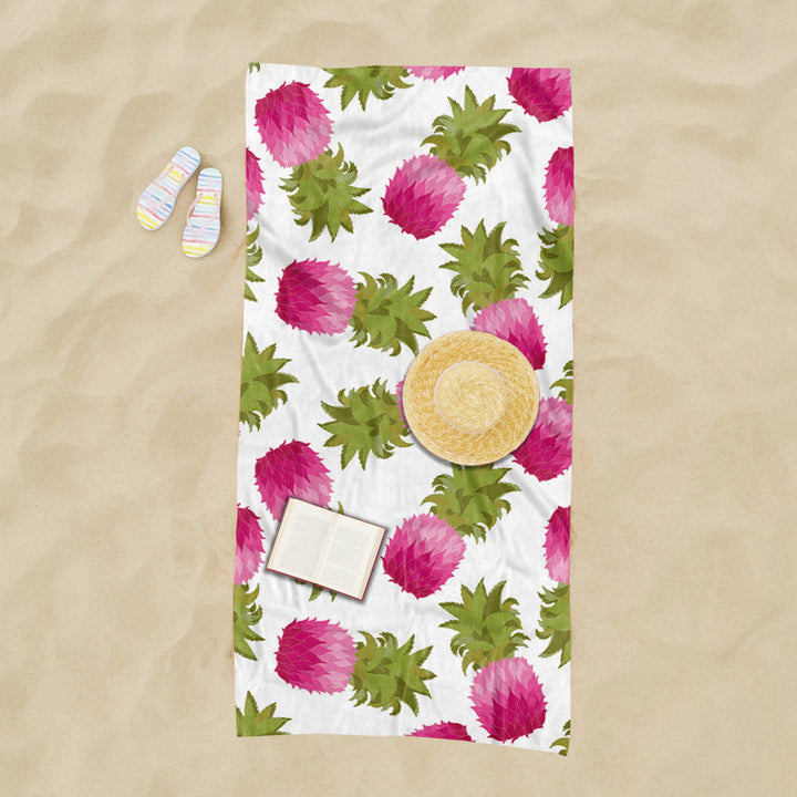 Beach towel with exotic pineapple and palm pattern Kalsten