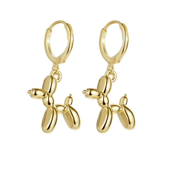 Playful Dog Pet Earrings Made of High-Quality Metal Kalsten