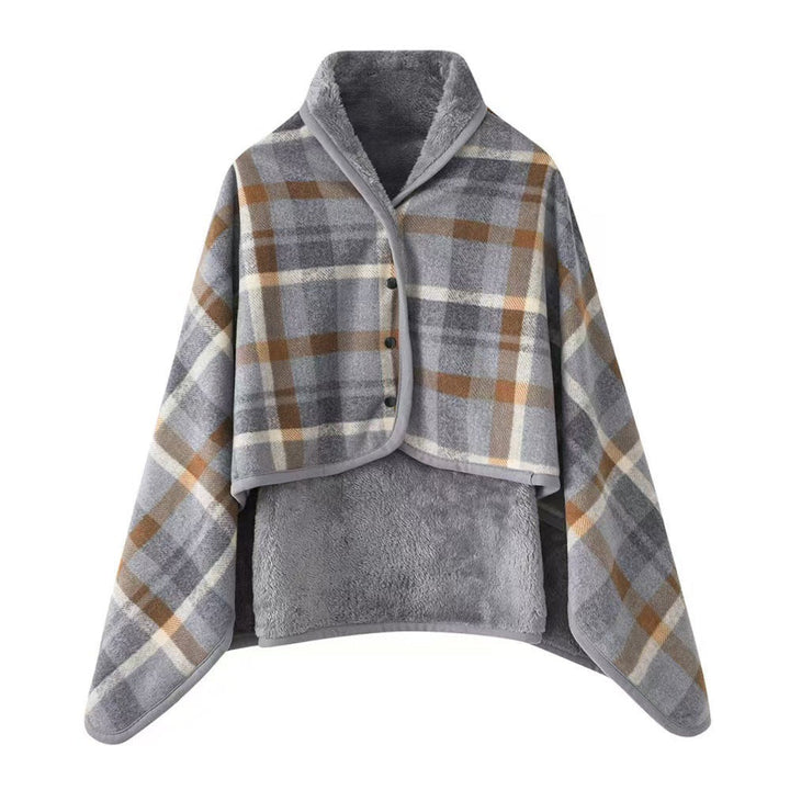 Ladies' wrap blanket made of cozy wool blend Kalsten