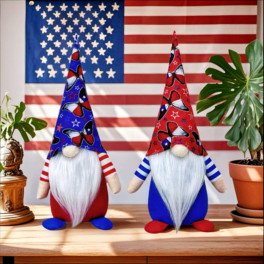 Unisex nan large decorative gnome figure made of fabric with long pointed hat and artificial beard Kalsten