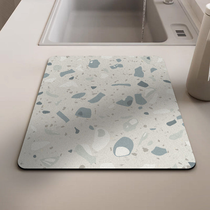 Artistic Terrazzo-Pattern Kitchen Mat Kalsten