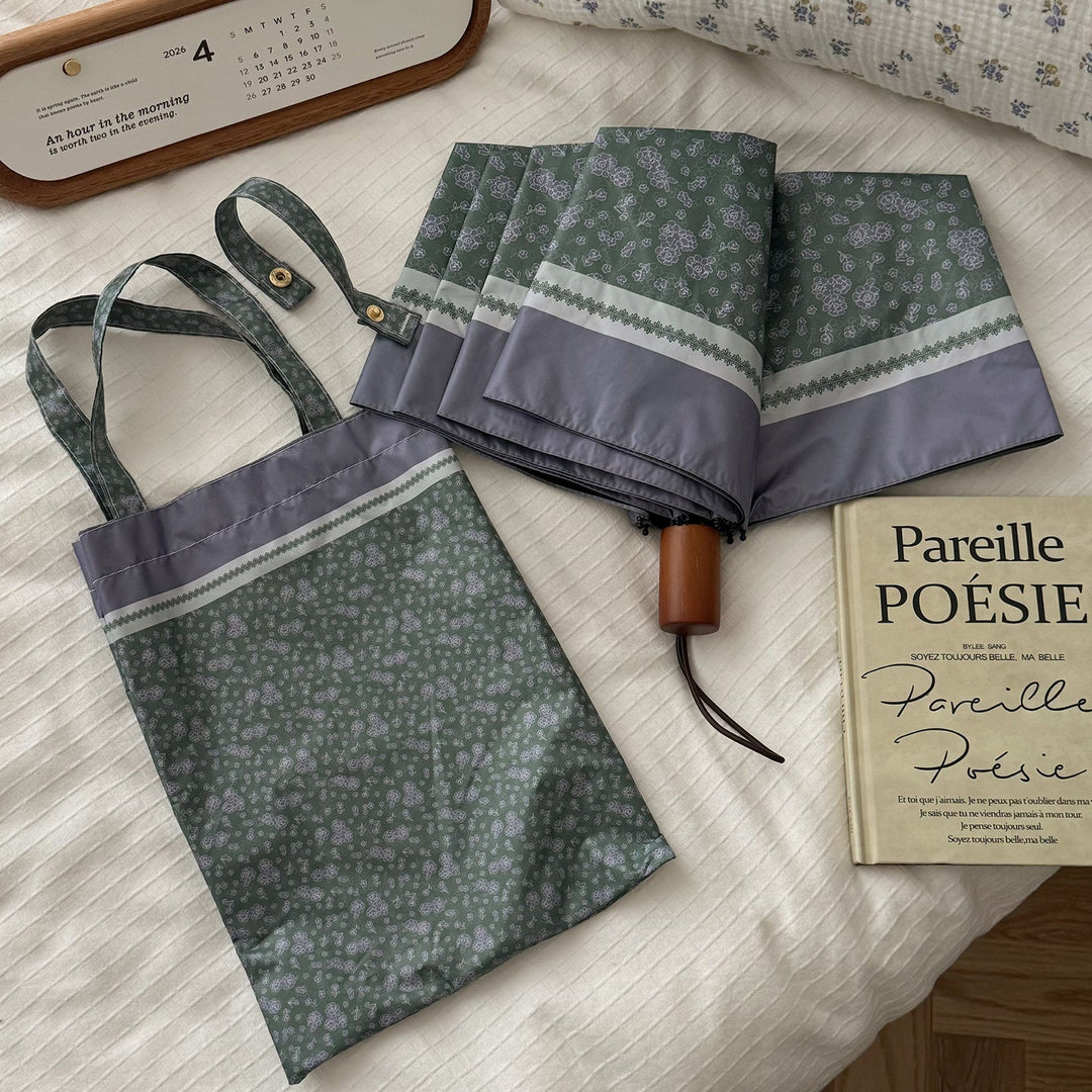 Women's eco-friendly shopping bag with integrated folding umbrella Kalsten