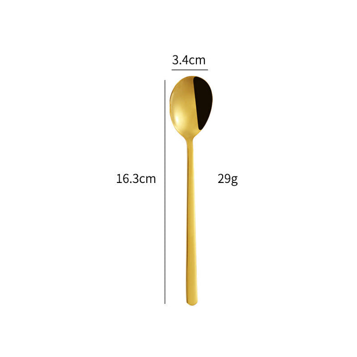 Elegant dessert spoon with luxurious golden surface Kalsten