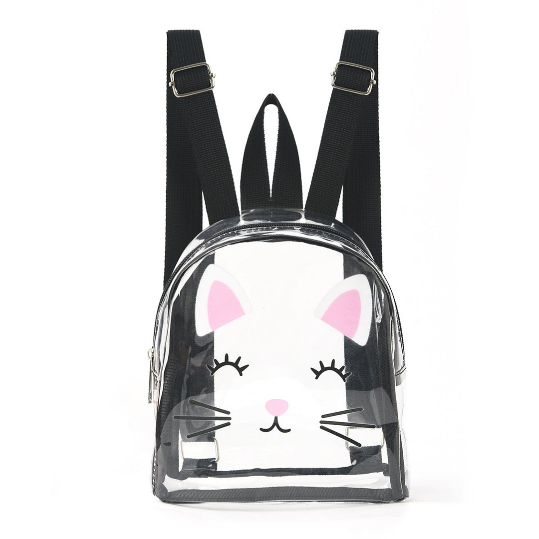 Transparent backpack with playful cat design Kalsten