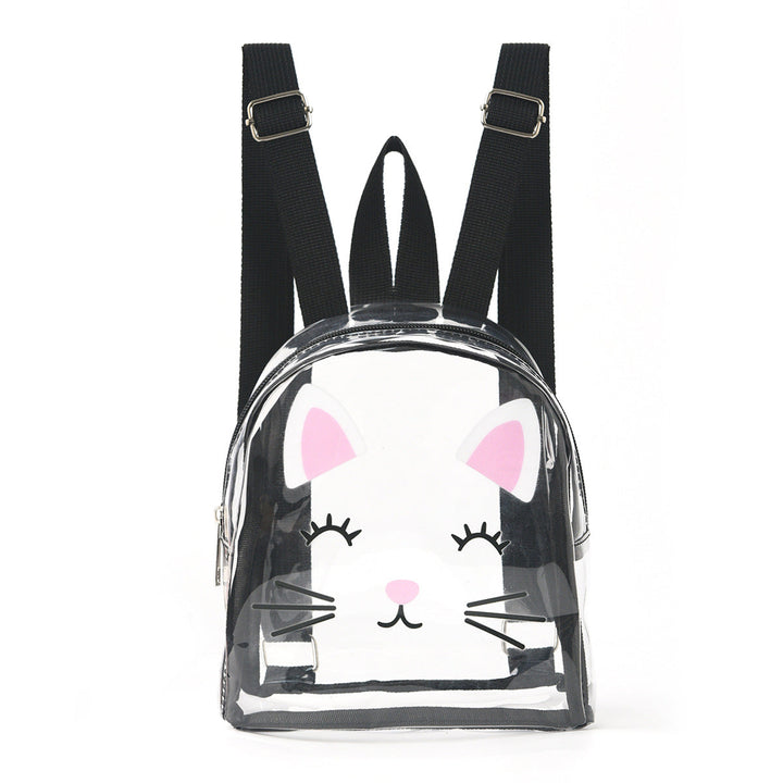 Transparent backpack with playful cat design Kalsten