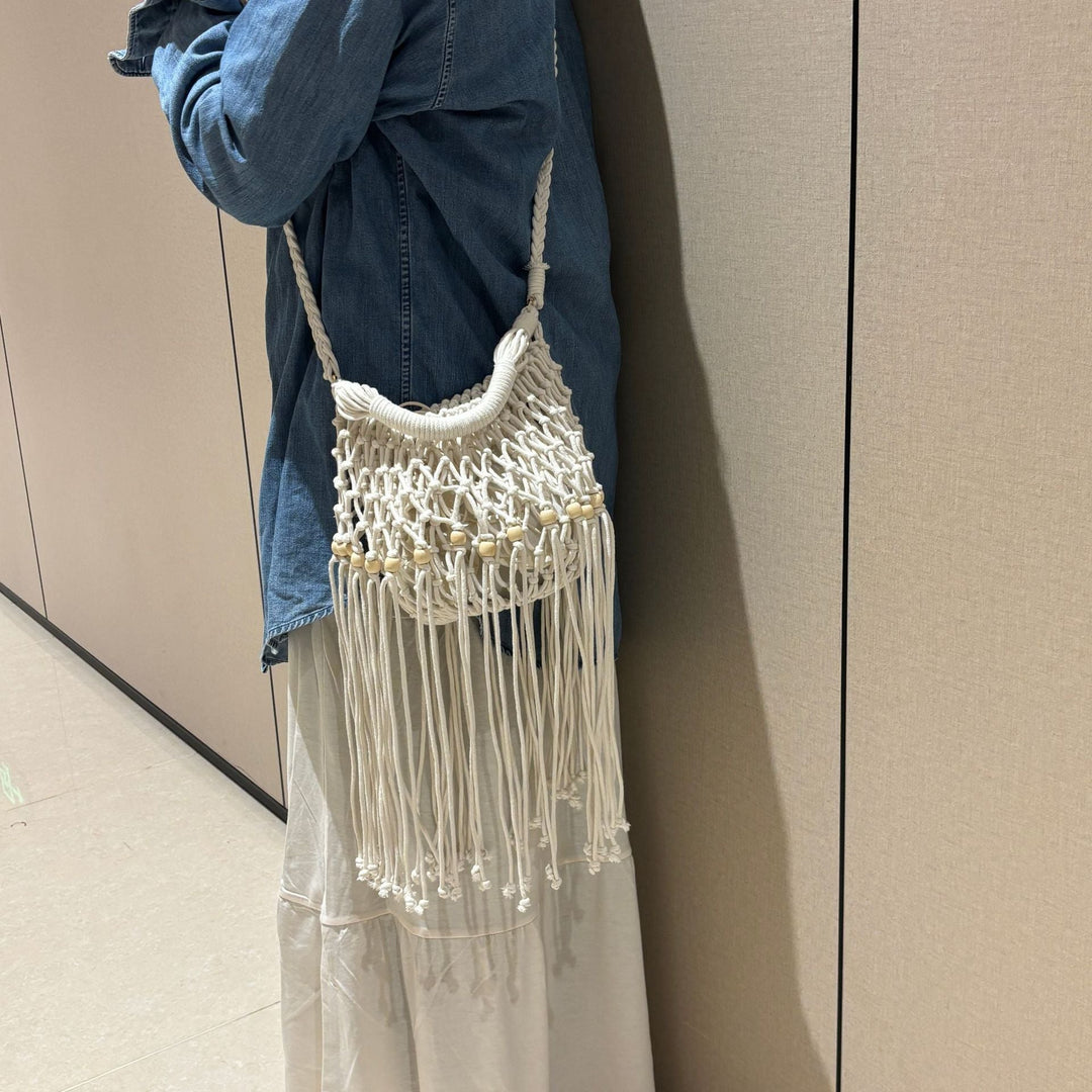 Artisanal macramé shoulder bag Kalsten