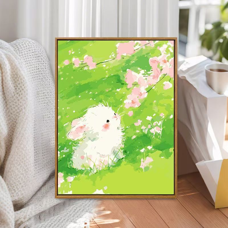 Whimsical Bunny Illustration Canvas Art Kalsten