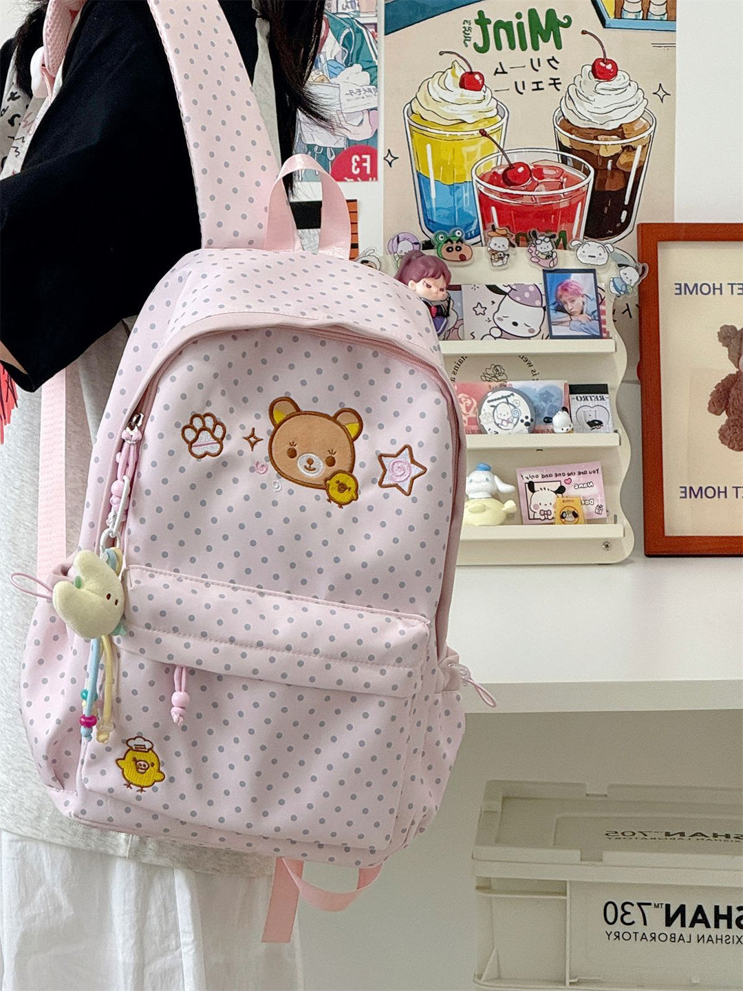 Cute Character-Themed Lightweight School Backpack