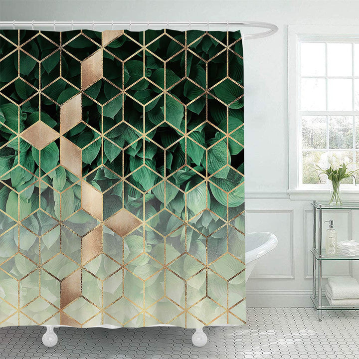 Textured Mosaic Pattern Shower Curtain Kalsten