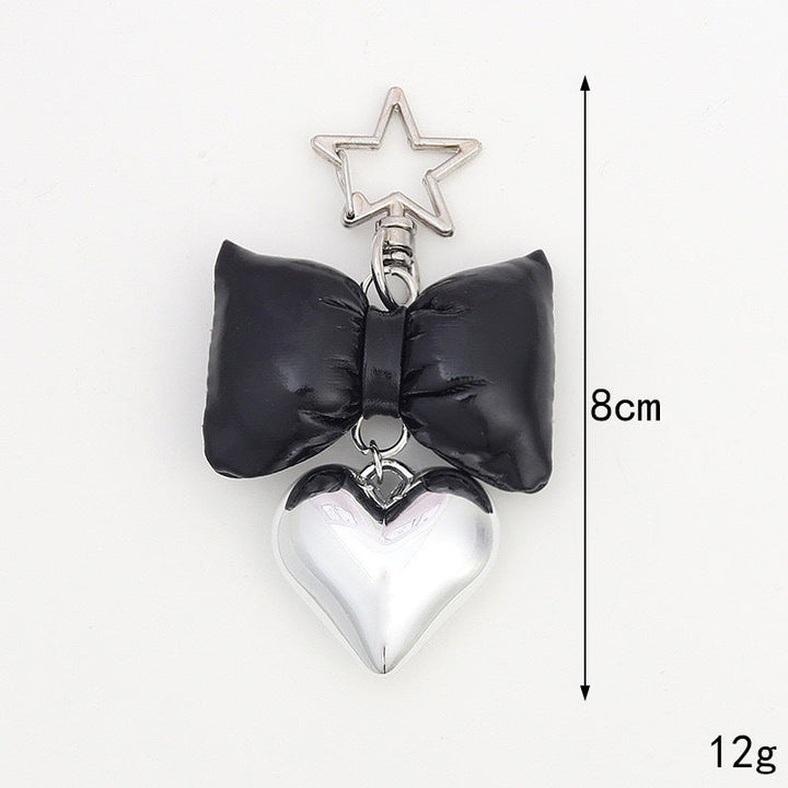 Cute Bow and Heart Keychain kalsten