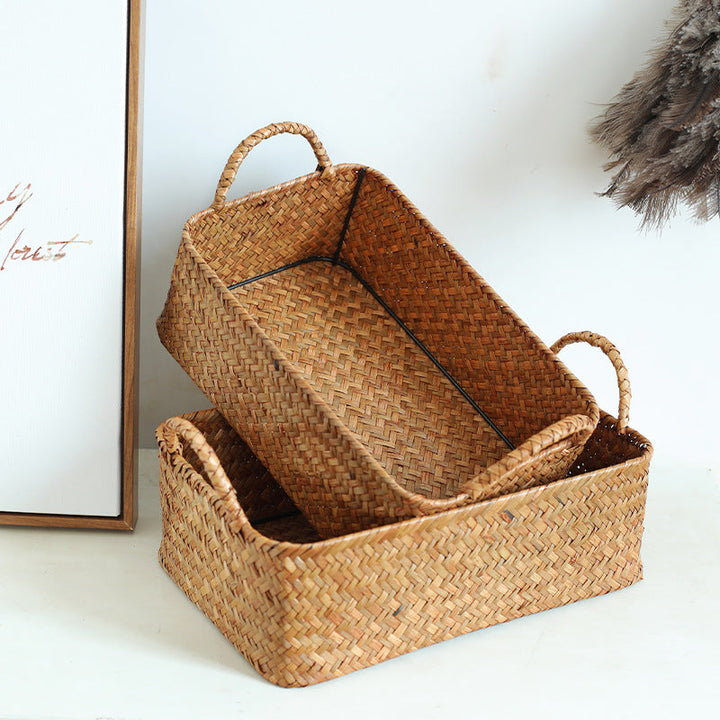 Handwoven Natural Storage Basket Kalsten