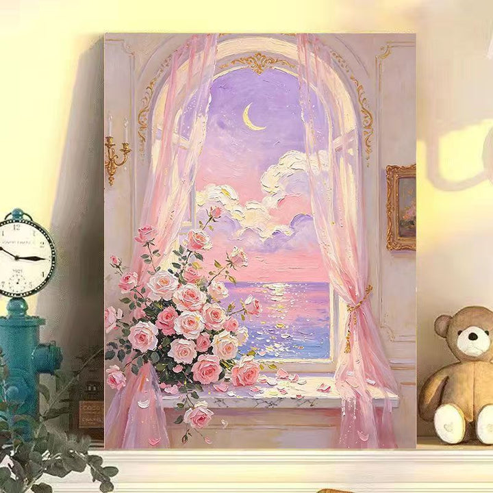 Romantic Floral Landscape Canvas Art Kalsten
