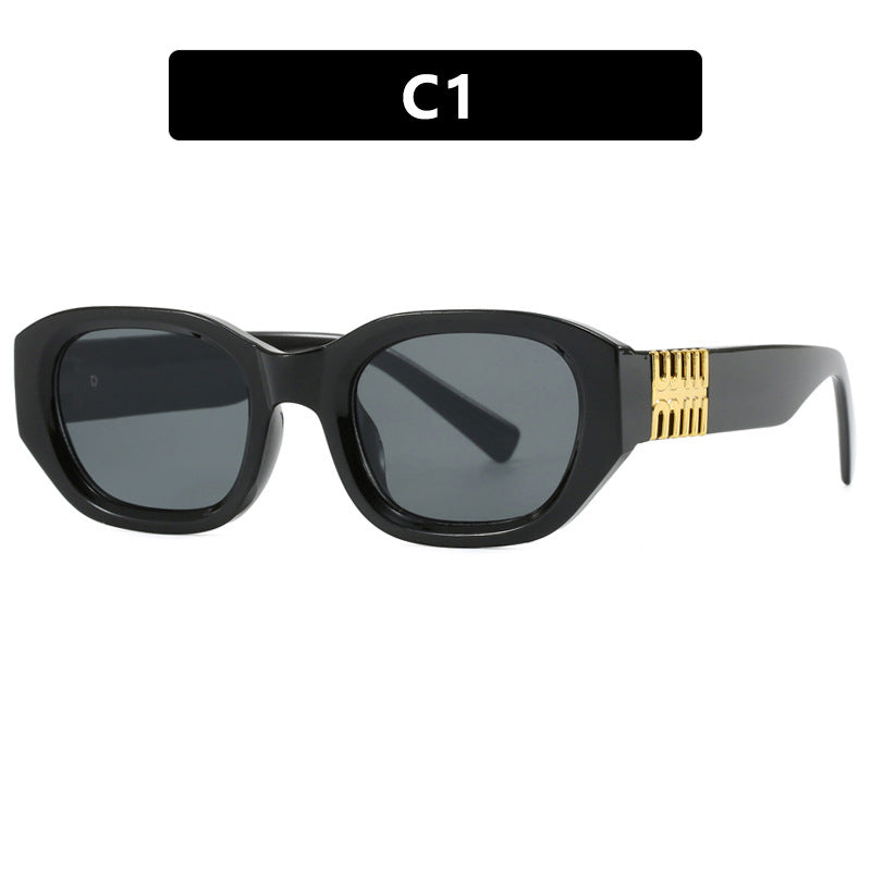 Women's fashionable sunglasses with unique, geometric design and elegant accents Kalsten