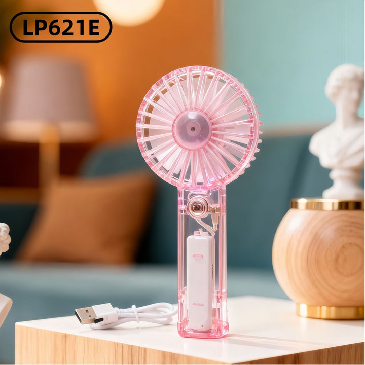 Unisex nan compact rechargeable handheld fan with USB charging function and removable stand Kalsten