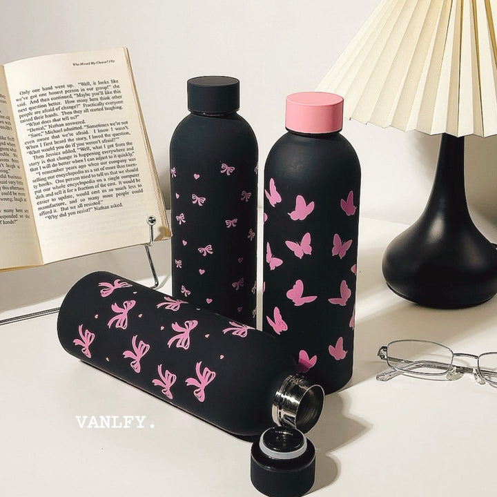 Women's Insulated Drinking Bottle with Creative Bow Motif Kalsten