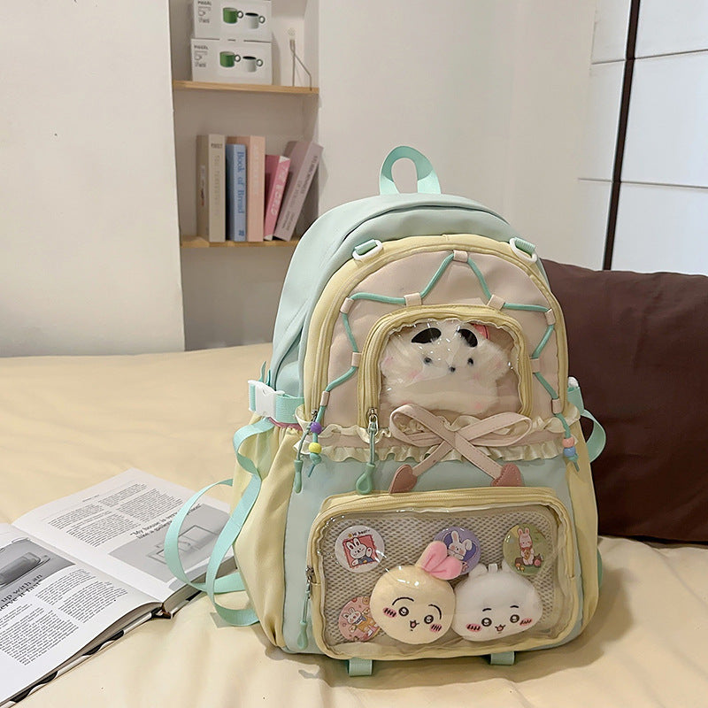 Fashionable leisure backpack with creative details and versatile compartments Kalsten