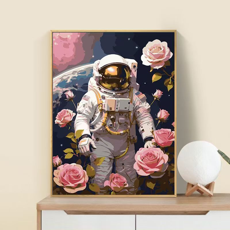 Astronaut Flower Art Print Kalsten
