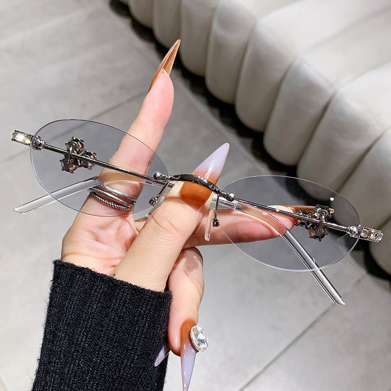 Ladies elegant sunglasses with geometric frame Kalsten