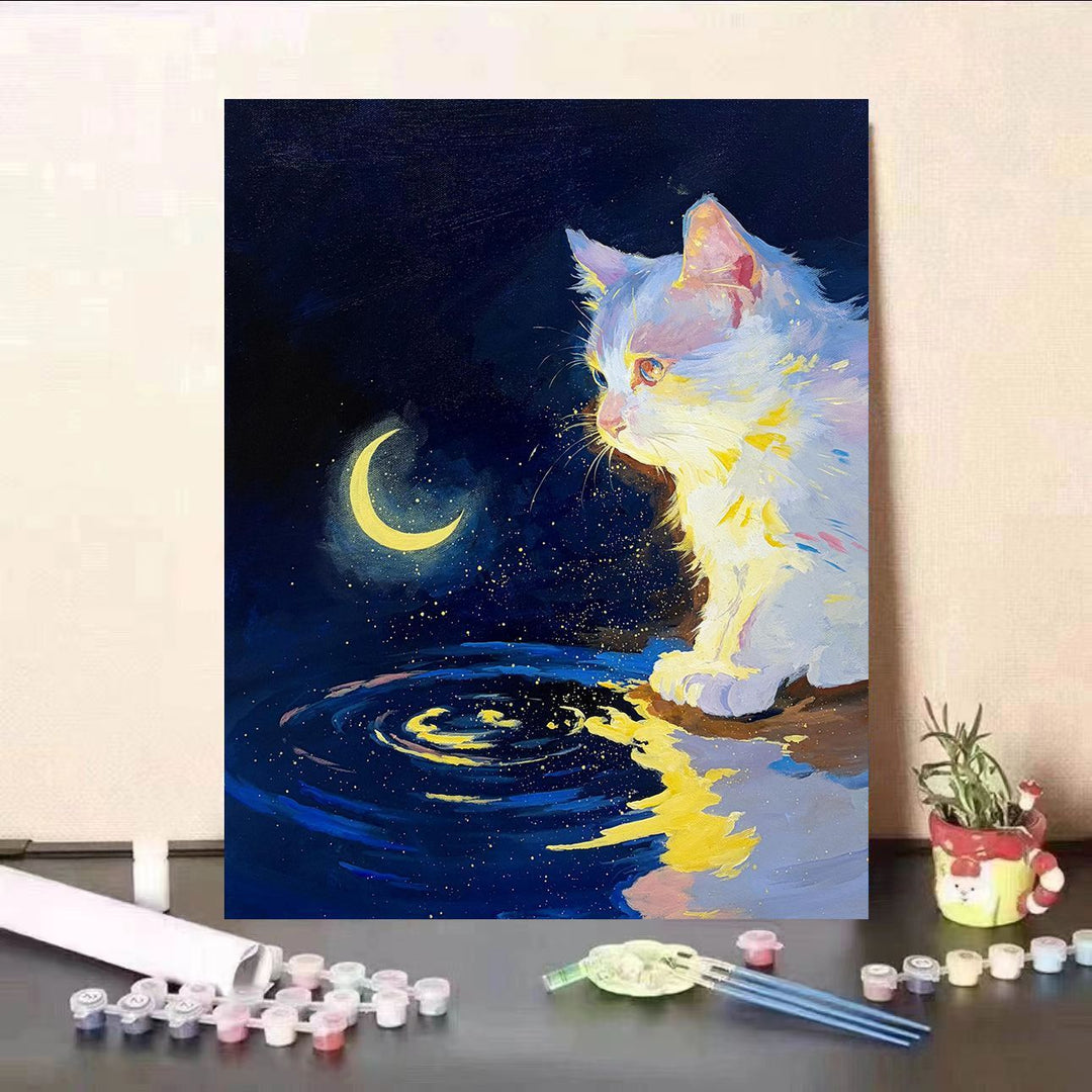 Cat-Themed Fantasy Wall Art Canvas Print Kalsten
