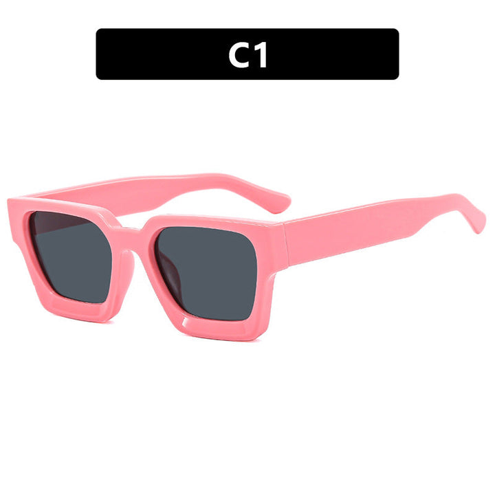 Ladies fashionable square sunglasses with sturdy frame and yellow lenses Kalsten
