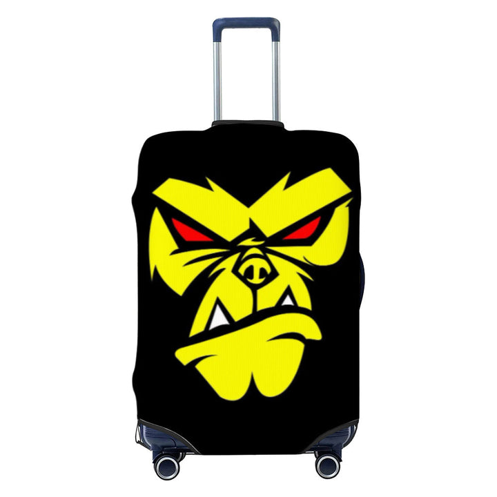 Unisex non-elastic luggage cover with graffiti print and zipper opening, stretchable protective cover with non-slip inner fastening Kalsten