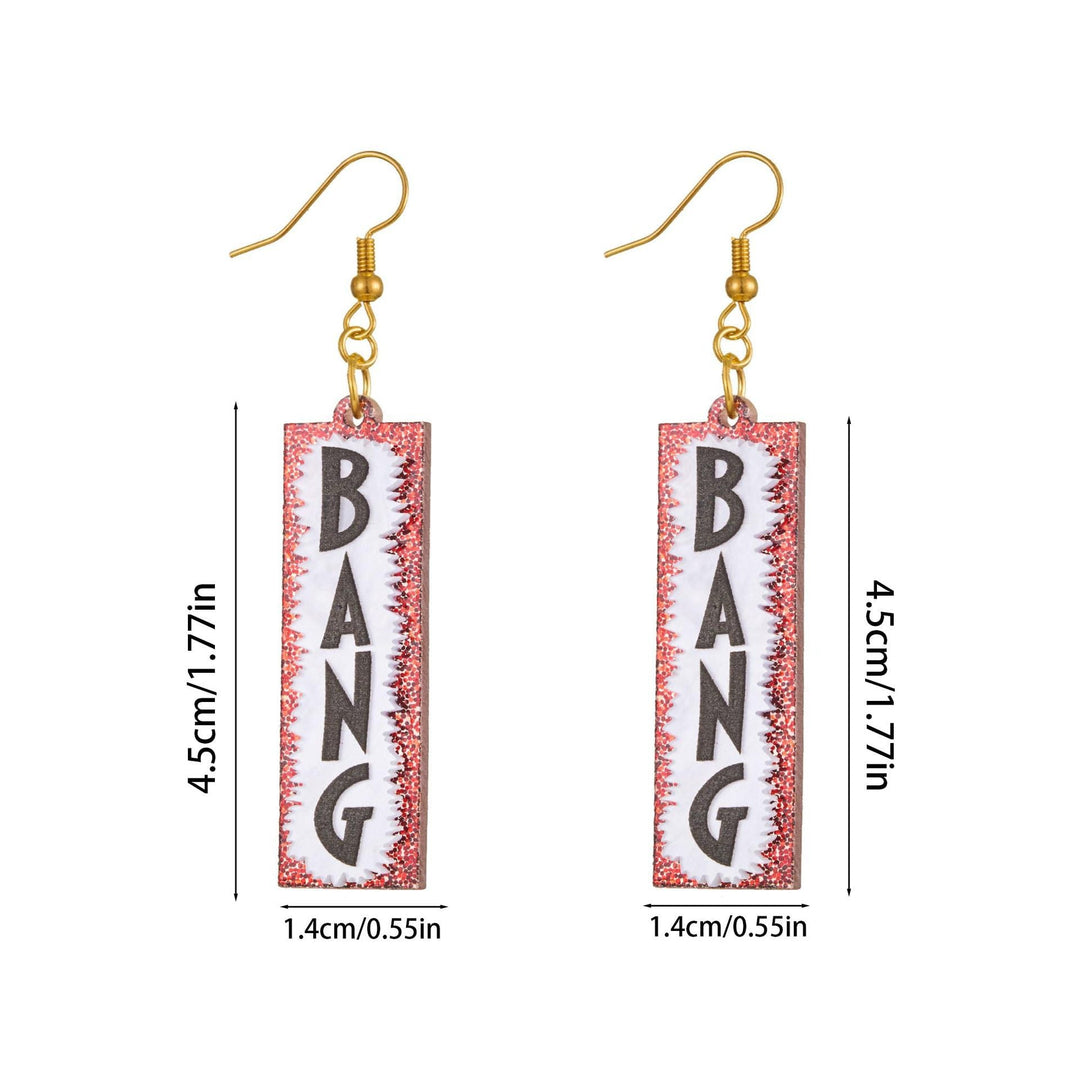 Quirky Word-Inspired Dangle Earrings Kalsten