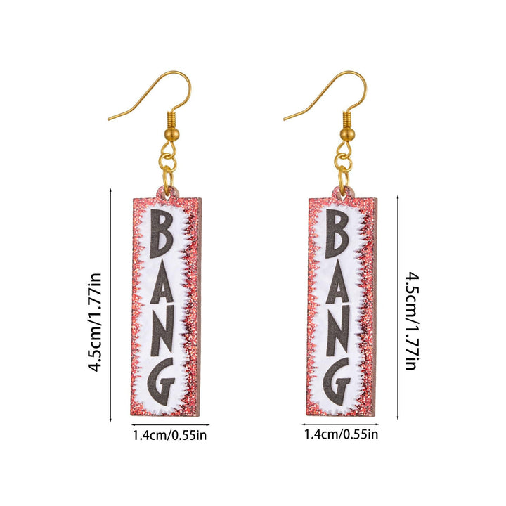 Quirky Word-Inspired Dangle Earrings Kalsten