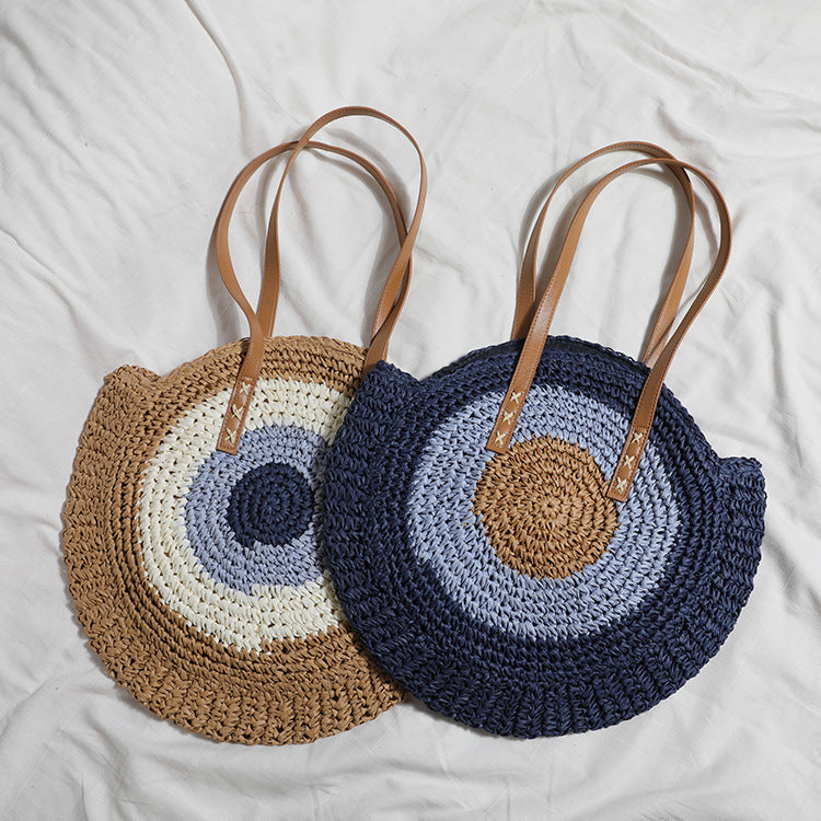 Round Basket Bag with Modern Design Kalsten