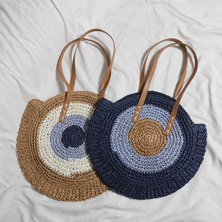 Round Basket Bag with Modern Design Kalsten
