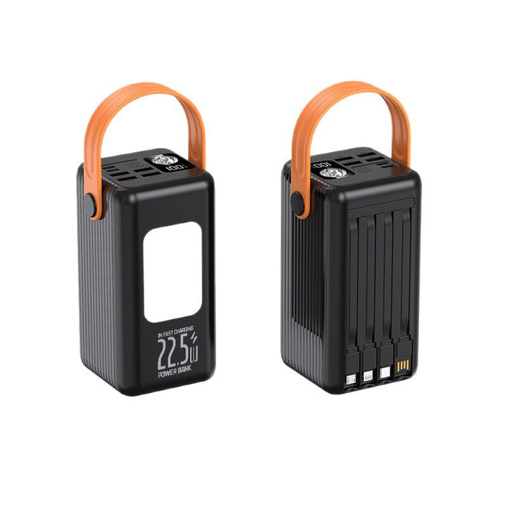 Portable power bank with ergonomic grip and digital charging display Kalsten