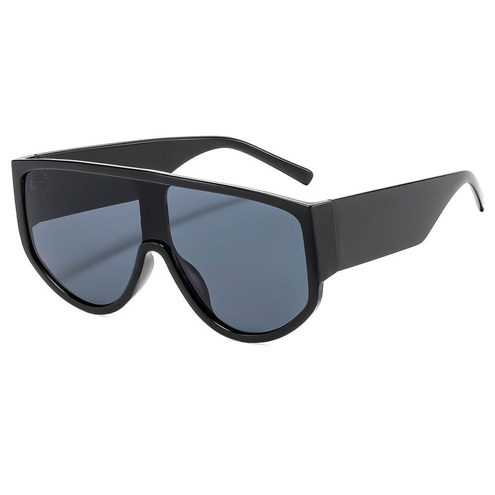 Women's fashion sunglasses with futuristic, transparent frame and large protection Kalsten