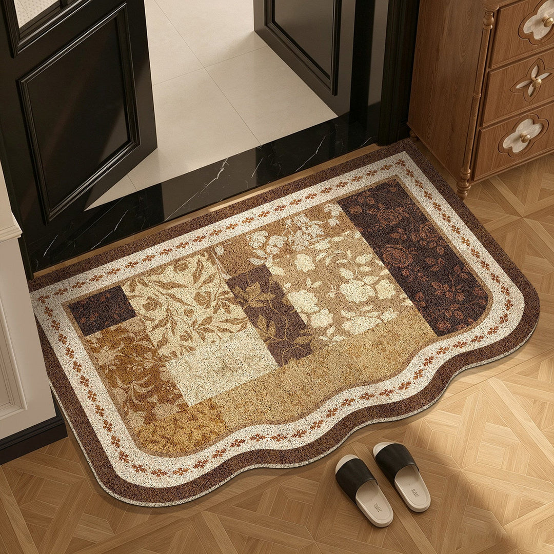 Decorative Floral Patterned Entrance Mat