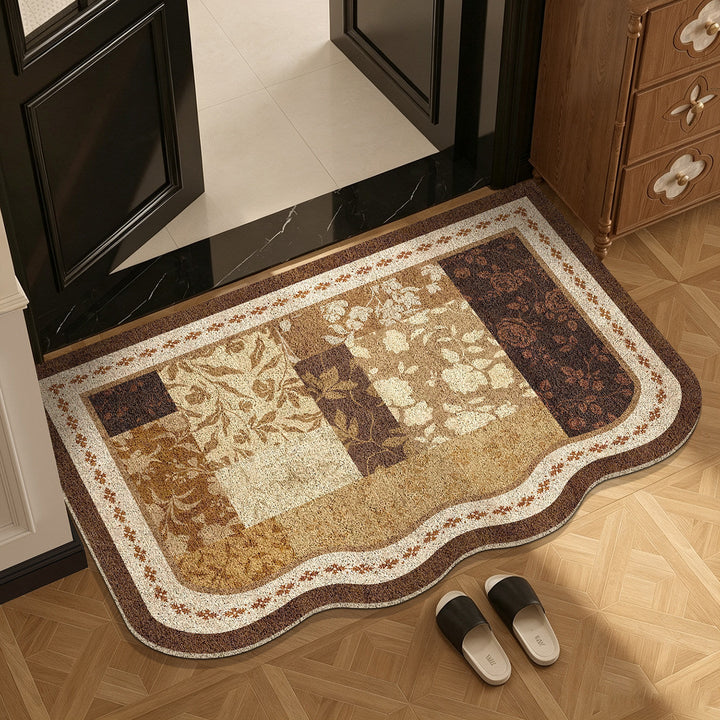 Decorative Floral Patterned Entrance Mat