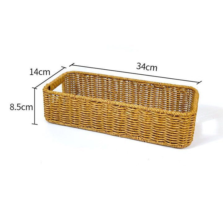 Unisex Rectangular Storage Basket Made of Woven Material Kalsten