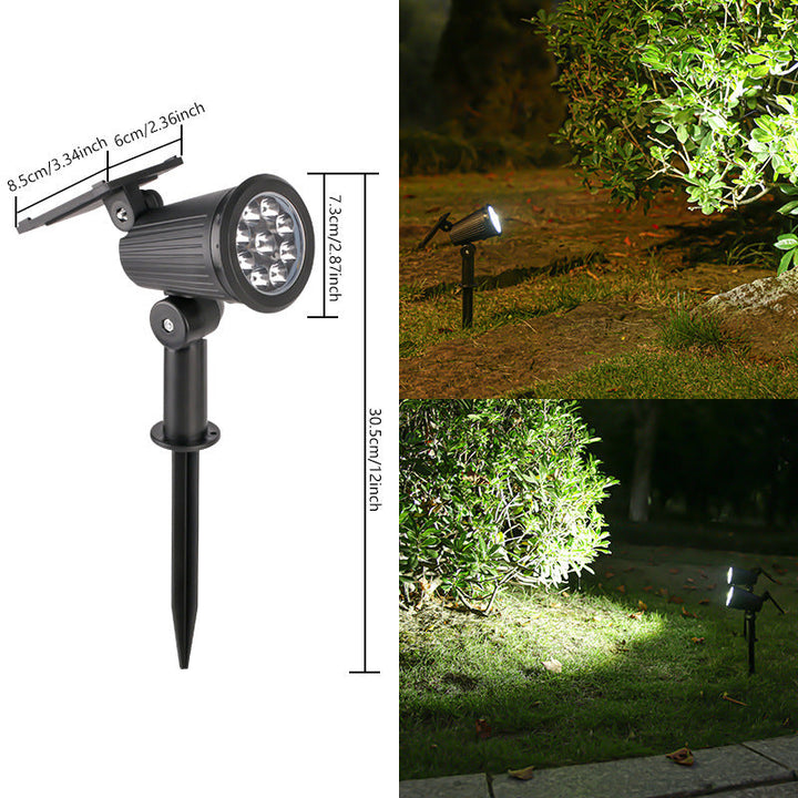 Solar-Powered Adjustable Garden Spotlight With Swivel Stake Kalsten