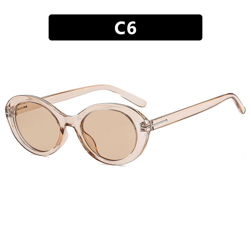 Ladies fashionable sunglasses with innovative oval frame and UV protection Kalsten