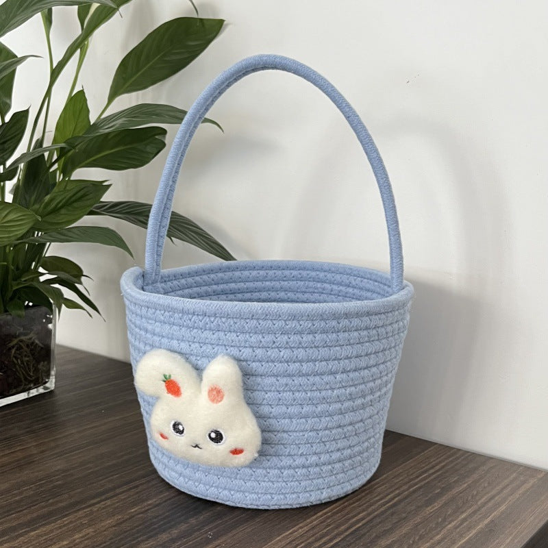 Ladies decorative basket with cute rabbit motif Kalsten