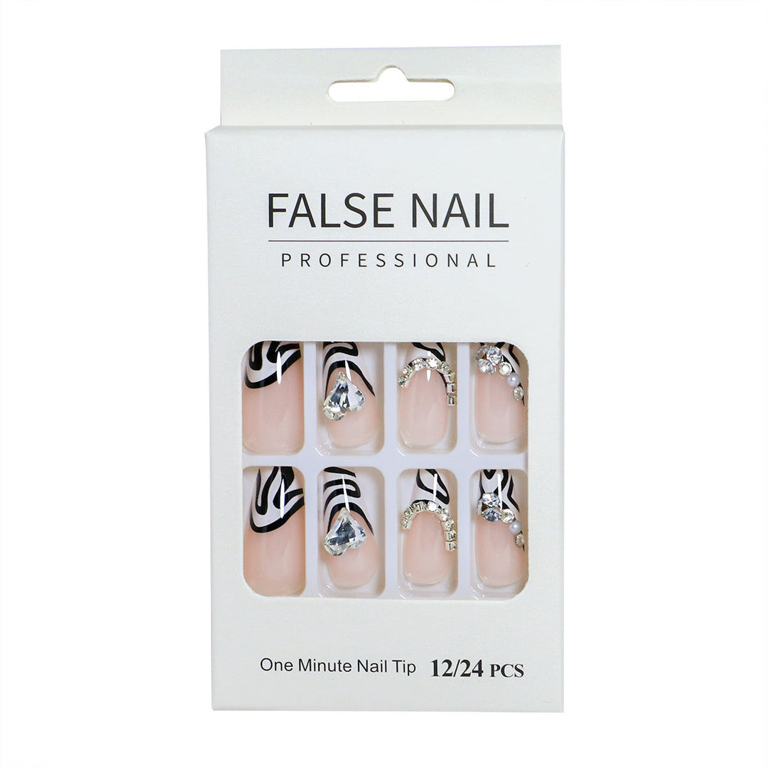 Decorative Press-On Nail Set with 3D Accents Kalsten